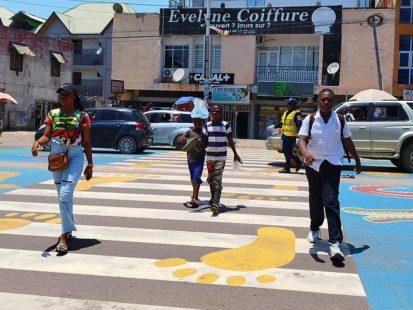 コンゴ民主共和国初のタクティカル・アーバニズムによる横断歩道完工 キンシャサ市都市交通マスタープラン実施促進プロジェクト