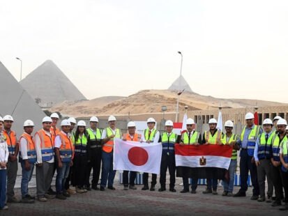 JICA President Dr. Tanaka Inspects the Cairo Metro Line 4 Construction Site